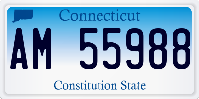 CT license plate AM55988