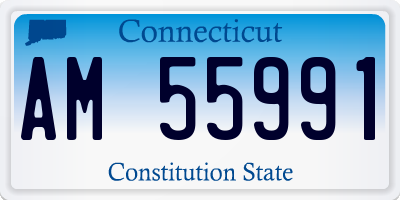 CT license plate AM55991
