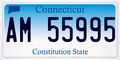 CT license plate AM55995