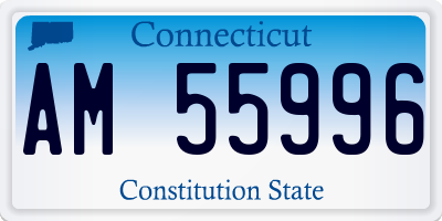 CT license plate AM55996