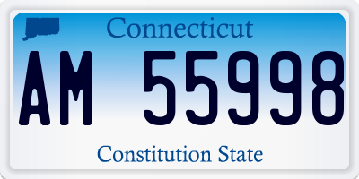 CT license plate AM55998