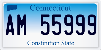 CT license plate AM55999