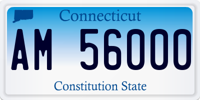 CT license plate AM56000