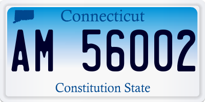 CT license plate AM56002