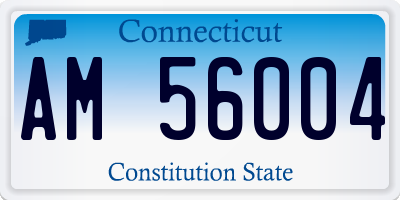 CT license plate AM56004