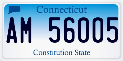 CT license plate AM56005
