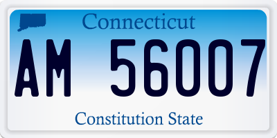 CT license plate AM56007