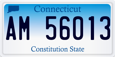 CT license plate AM56013