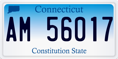 CT license plate AM56017