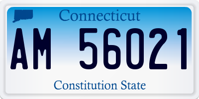 CT license plate AM56021