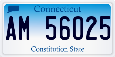 CT license plate AM56025