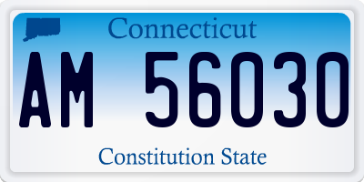 CT license plate AM56030