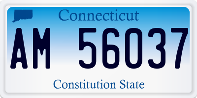 CT license plate AM56037