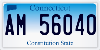 CT license plate AM56040