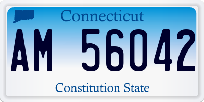 CT license plate AM56042