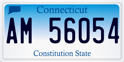 CT license plate AM56054