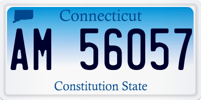CT license plate AM56057