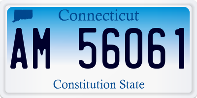 CT license plate AM56061