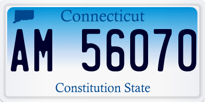 CT license plate AM56070