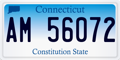 CT license plate AM56072