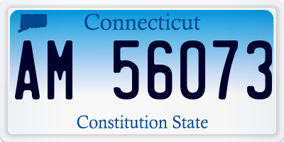 CT license plate AM56073