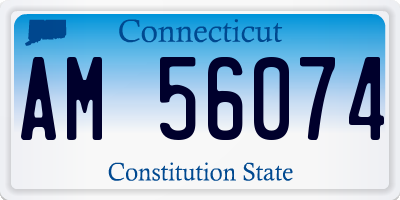 CT license plate AM56074