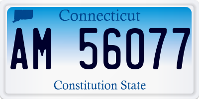 CT license plate AM56077
