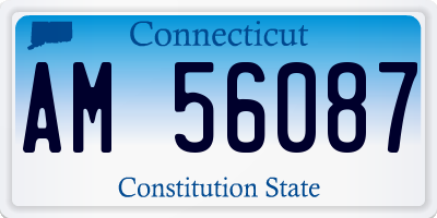 CT license plate AM56087