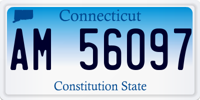 CT license plate AM56097
