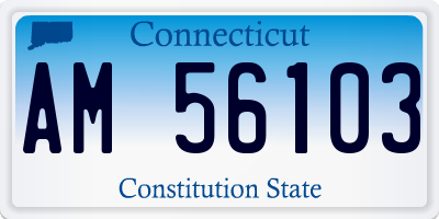 CT license plate AM56103