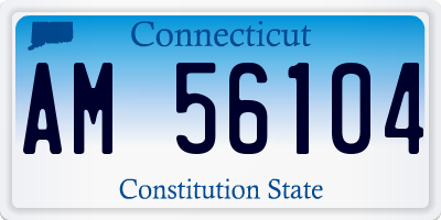 CT license plate AM56104