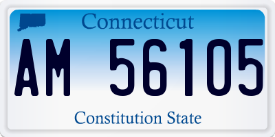 CT license plate AM56105