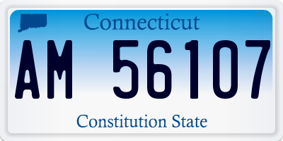 CT license plate AM56107