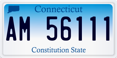 CT license plate AM56111