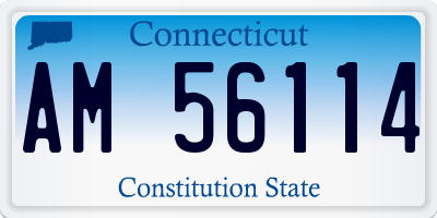 CT license plate AM56114