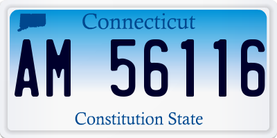 CT license plate AM56116