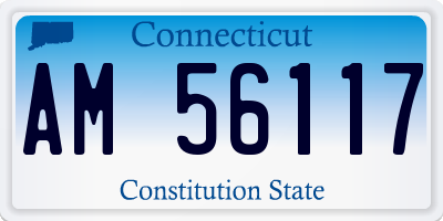 CT license plate AM56117