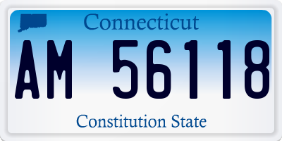 CT license plate AM56118