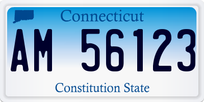 CT license plate AM56123