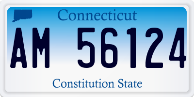 CT license plate AM56124