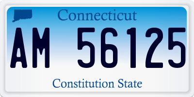 CT license plate AM56125