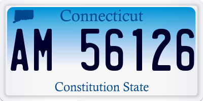 CT license plate AM56126