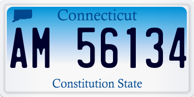 CT license plate AM56134