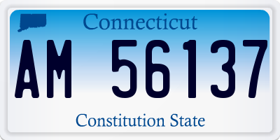 CT license plate AM56137