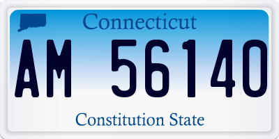 CT license plate AM56140