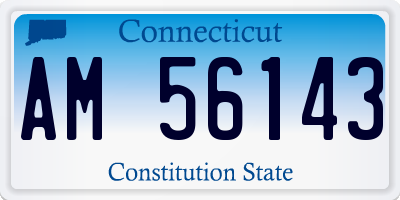 CT license plate AM56143