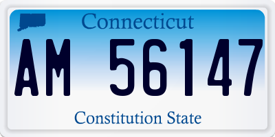 CT license plate AM56147