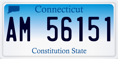 CT license plate AM56151