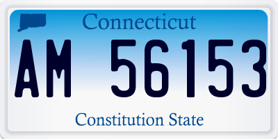 CT license plate AM56153