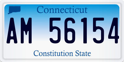 CT license plate AM56154
